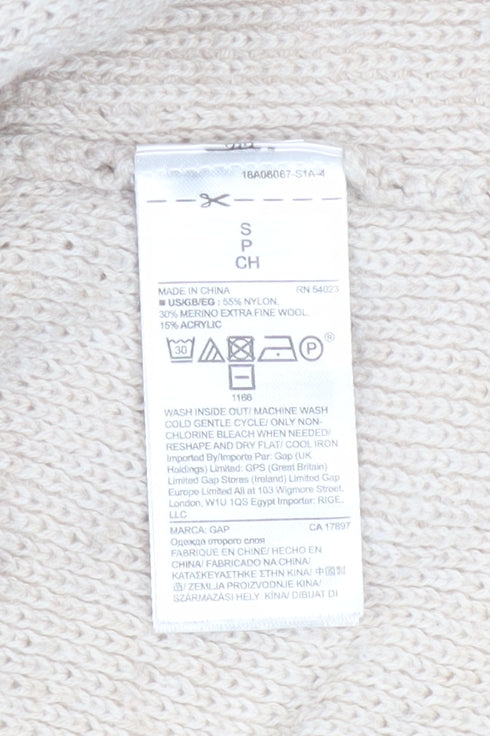 Womens UK Size S Gap Beige Cardigan Jumper