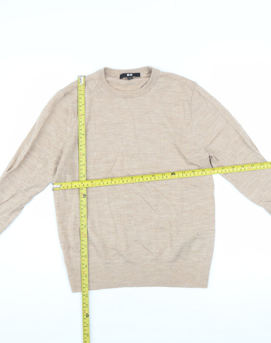 Womens UK Size XS Uniqlo Beige Pullover Jumper