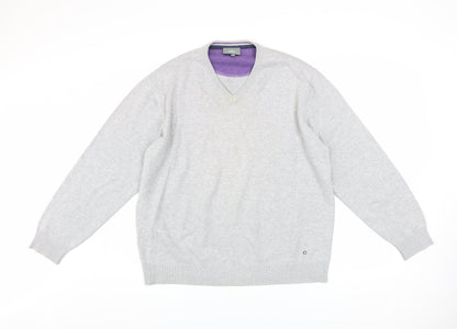Mens UK Size 2XL Peter Gribby Grey Pullover Jumper