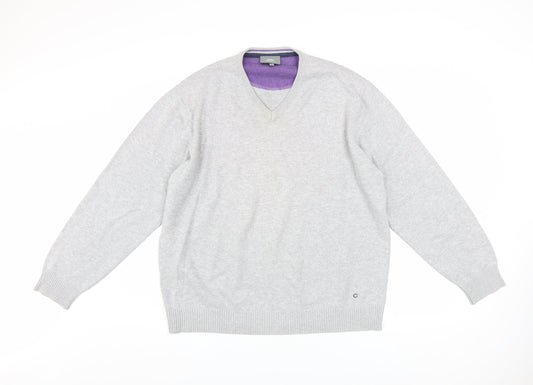 Mens UK Size 2XL Peter Gribby Grey Pullover Jumper