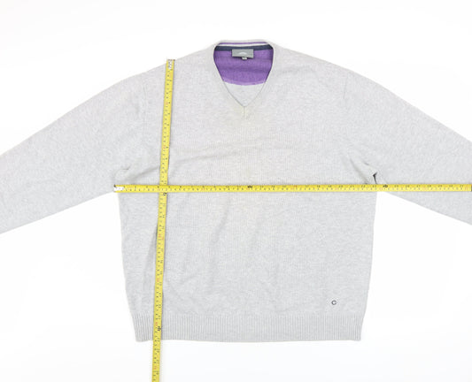 Mens UK Size 2XL Peter Gribby Grey Pullover Jumper