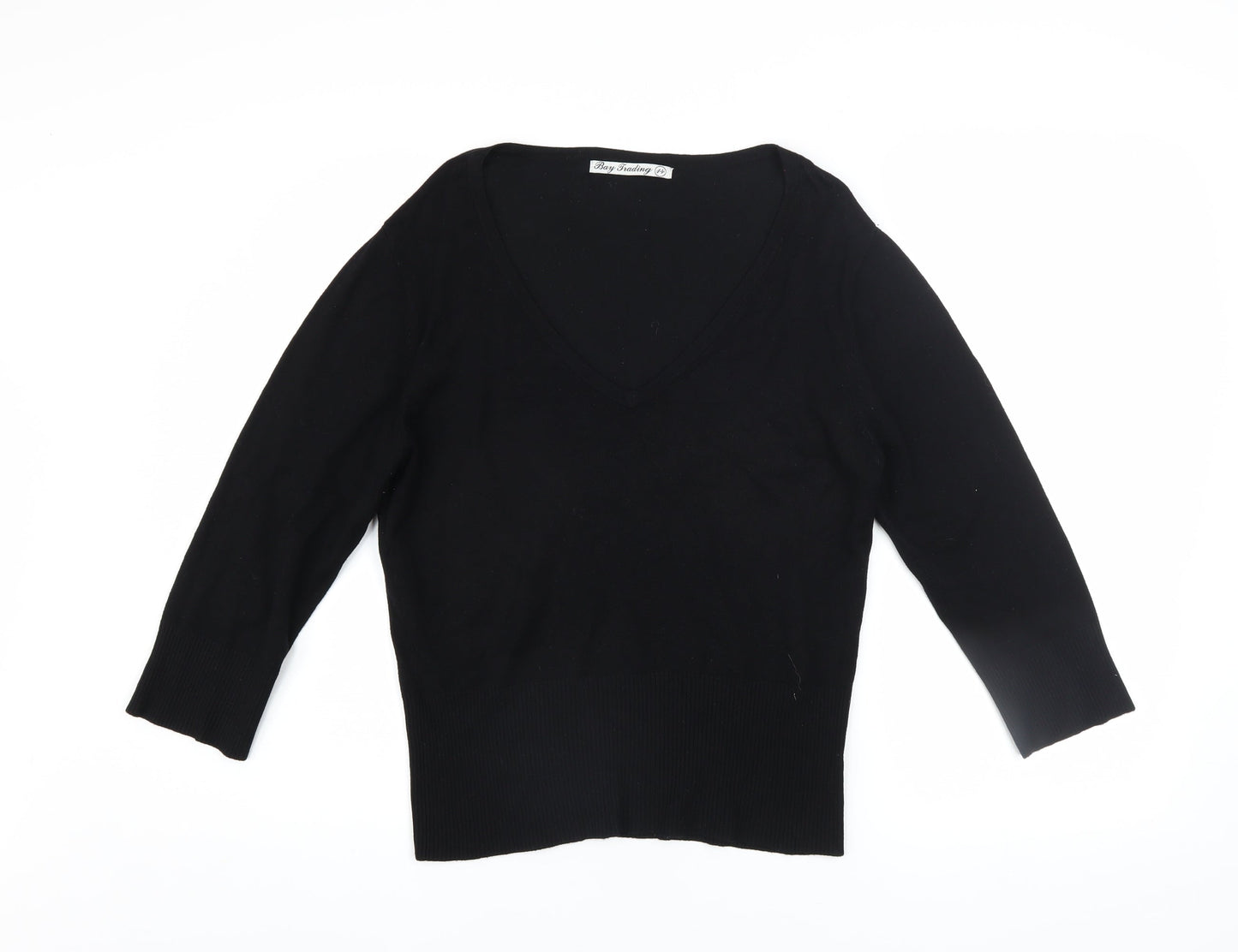 Womens UK Size 14 Bay Trading Black Pullover Jumper