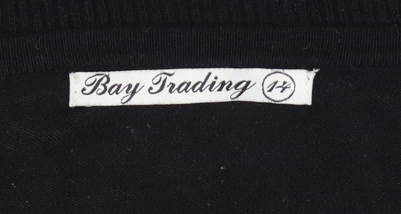 Womens UK Size 14 Bay Trading Black Pullover Jumper