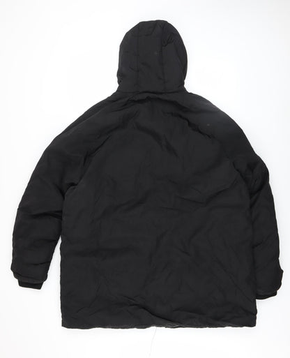 Womens UK Size 12 Boohoo Black Puffer Jacket