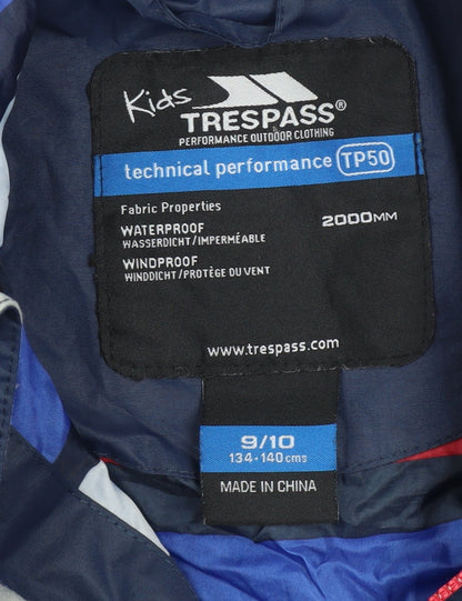 Boys UK Size 9-10 Years Trespass Blue Windbreaker Coat