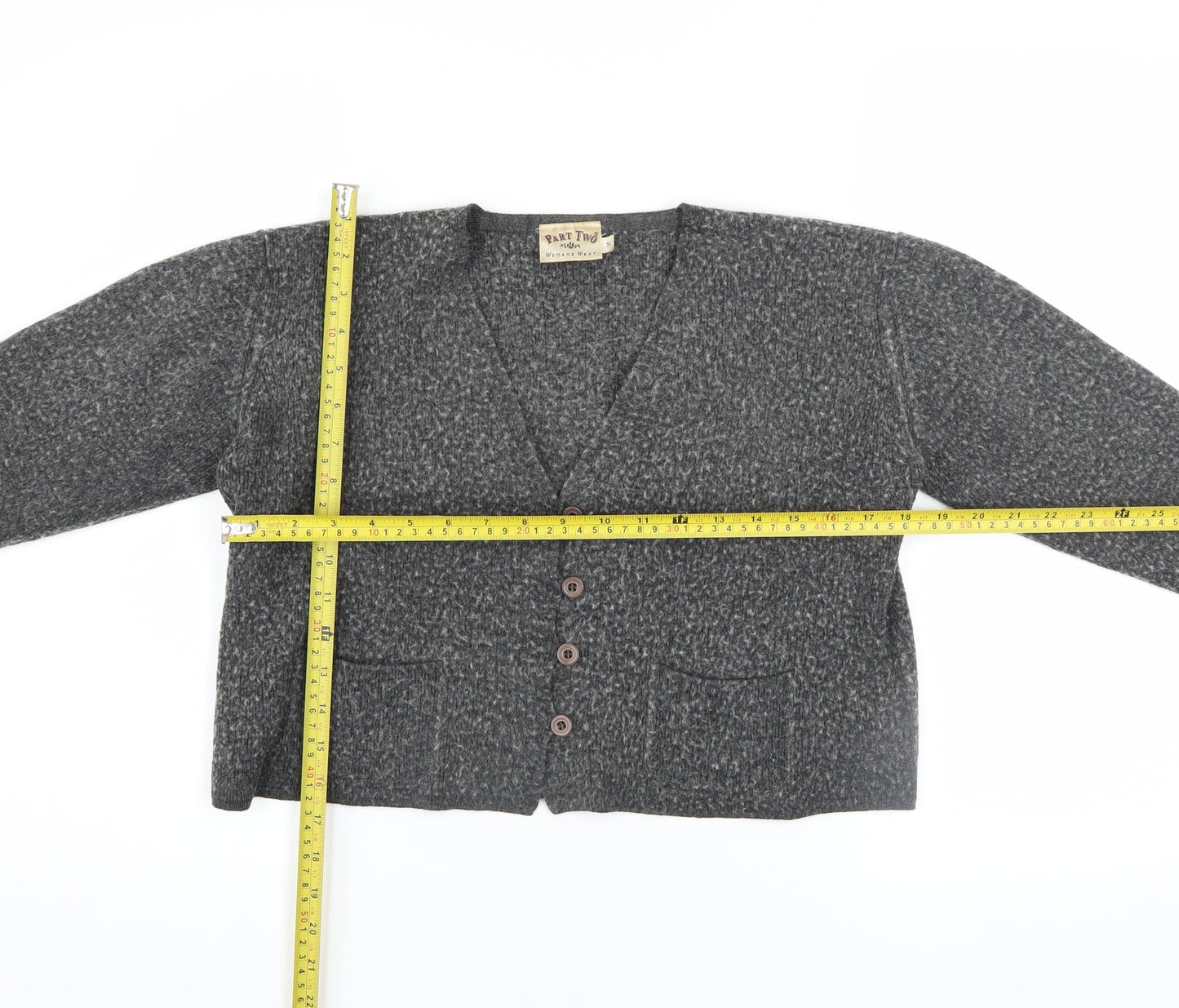 Womens UK Size S Part Two Grey Cardigan Jumper