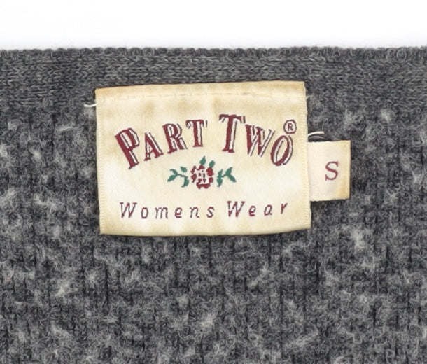 Womens UK Size S Part Two Grey Cardigan Jumper