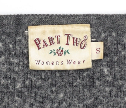 Womens UK Size S Part Two Grey Cardigan Jumper