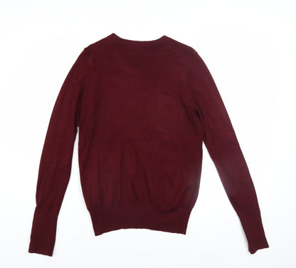 Womens UK Size S Zara Red Pullover Jumper