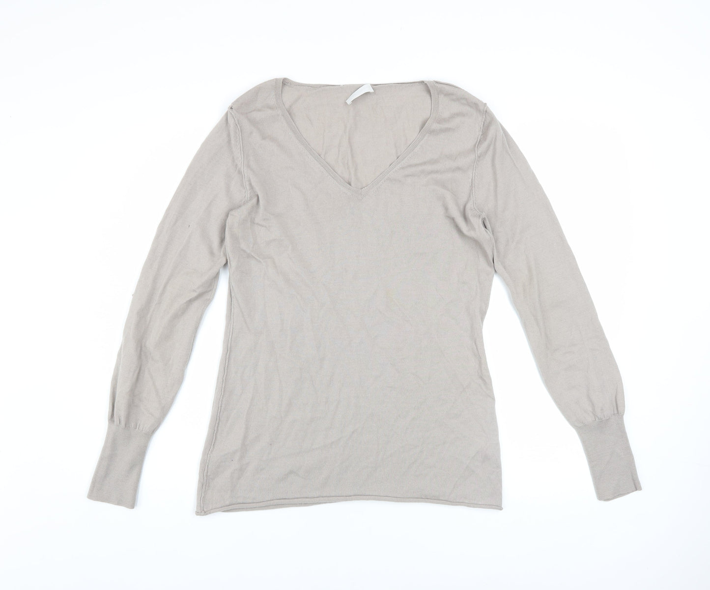 Womens UK Size L The White Company Beige Pullover Jumper