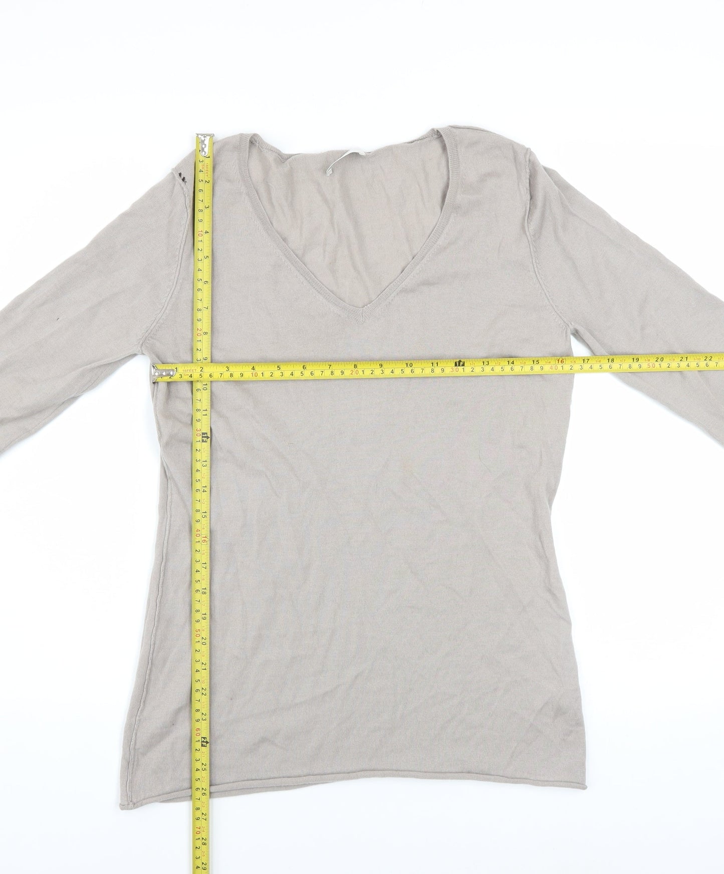 Womens UK Size L The White Company Beige Pullover Jumper