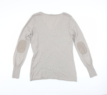 Womens UK Size L The White Company Beige Pullover Jumper