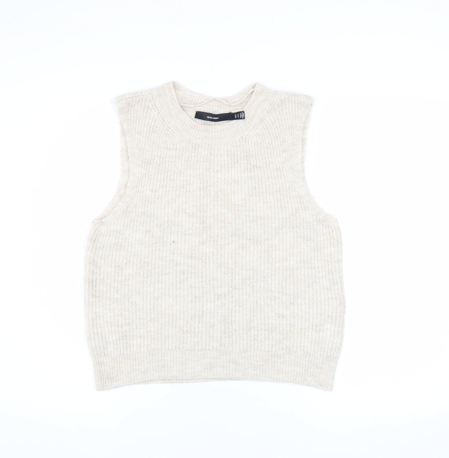 Womens UK Size M VERO MODA Beige Vest Jumper