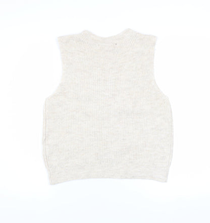 Womens UK Size M VERO MODA Beige Vest Jumper