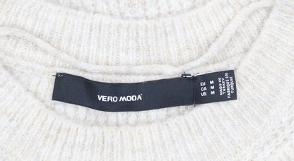 Womens UK Size M VERO MODA Beige Vest Jumper