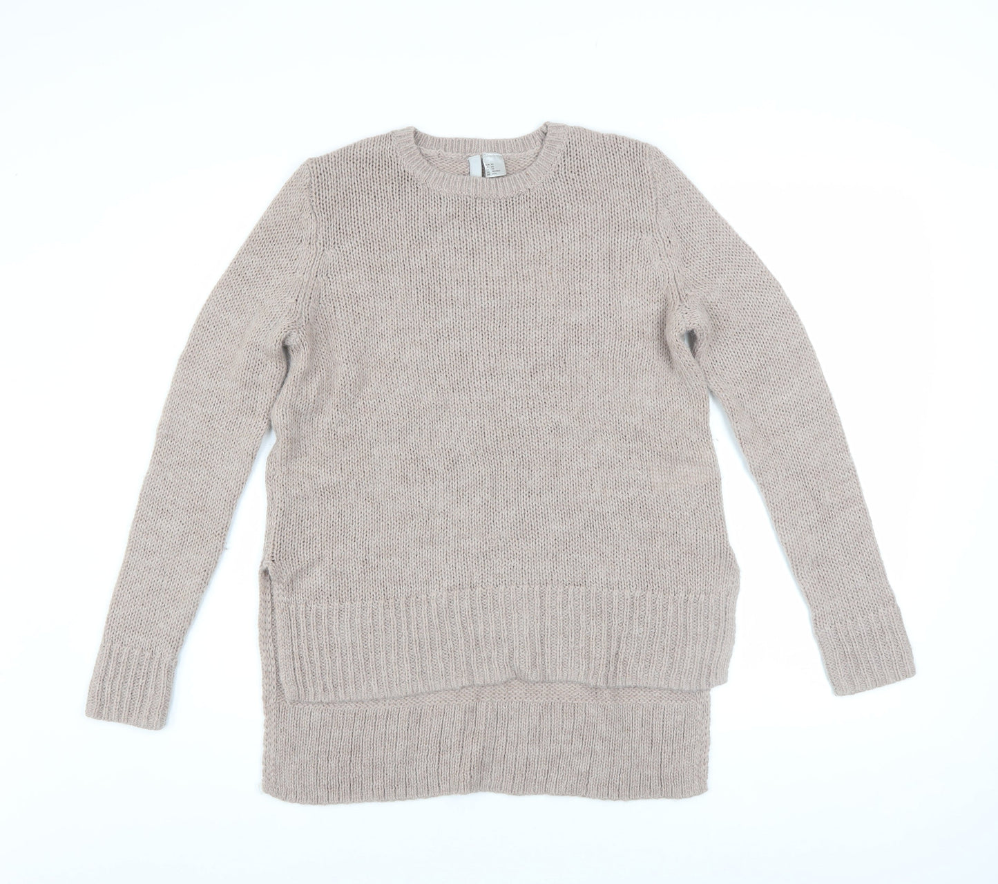 Womens UK Size XS H&M Beige Pullover Jumper