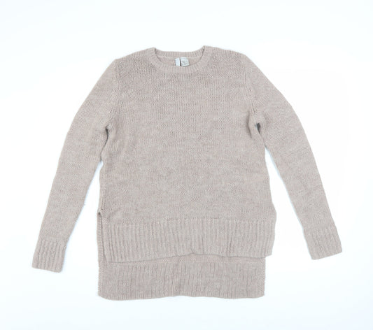 Womens UK Size XS H&M Beige Pullover Jumper