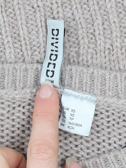 Womens UK Size XS H&M Beige Pullover Jumper