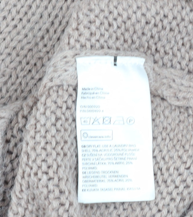 Womens UK Size XS H&M Beige Pullover Jumper