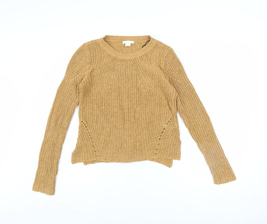 Womens UK Size XS H&M Beige Pullover Jumper