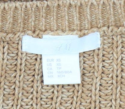Womens UK Size XS H&M Beige Pullover Jumper