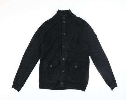 Mens UK Size M Ben Sherman Black Cardigan Jumper