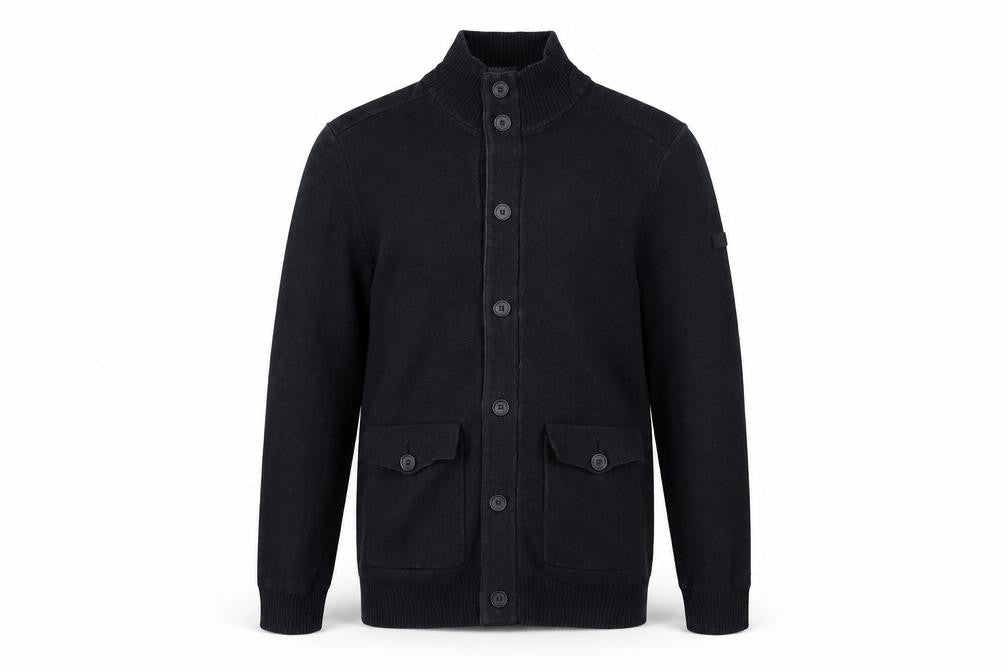 Mens UK Size M Ben Sherman Black Cardigan Jumper
