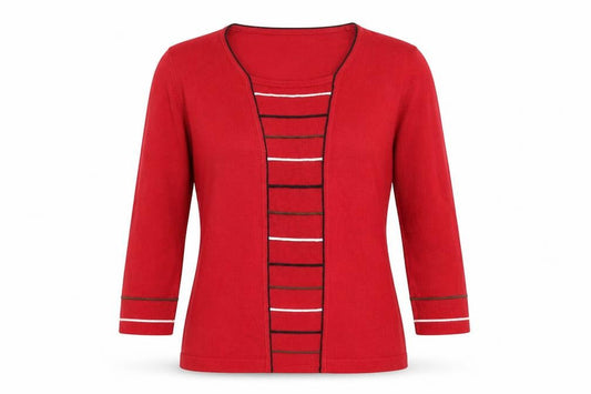 Womens UK Size S Austin Reed Red Cardigan Jumper
