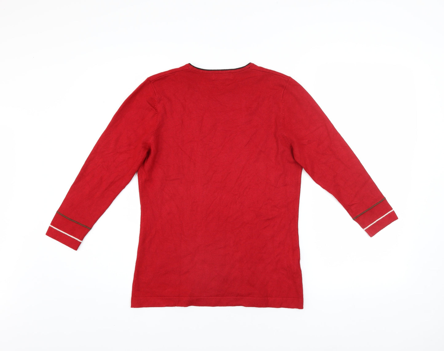 Womens UK Size S Austin Reed Red Cardigan Jumper