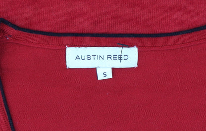 Womens UK Size S Austin Reed Red Cardigan Jumper