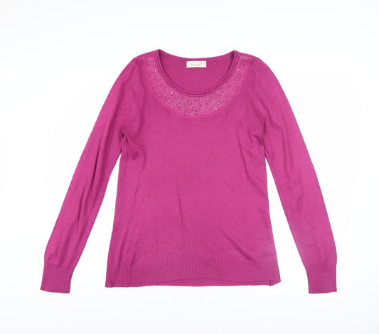 Womens UK Size 10 Marks and Spencer Pink Pullover Jumper