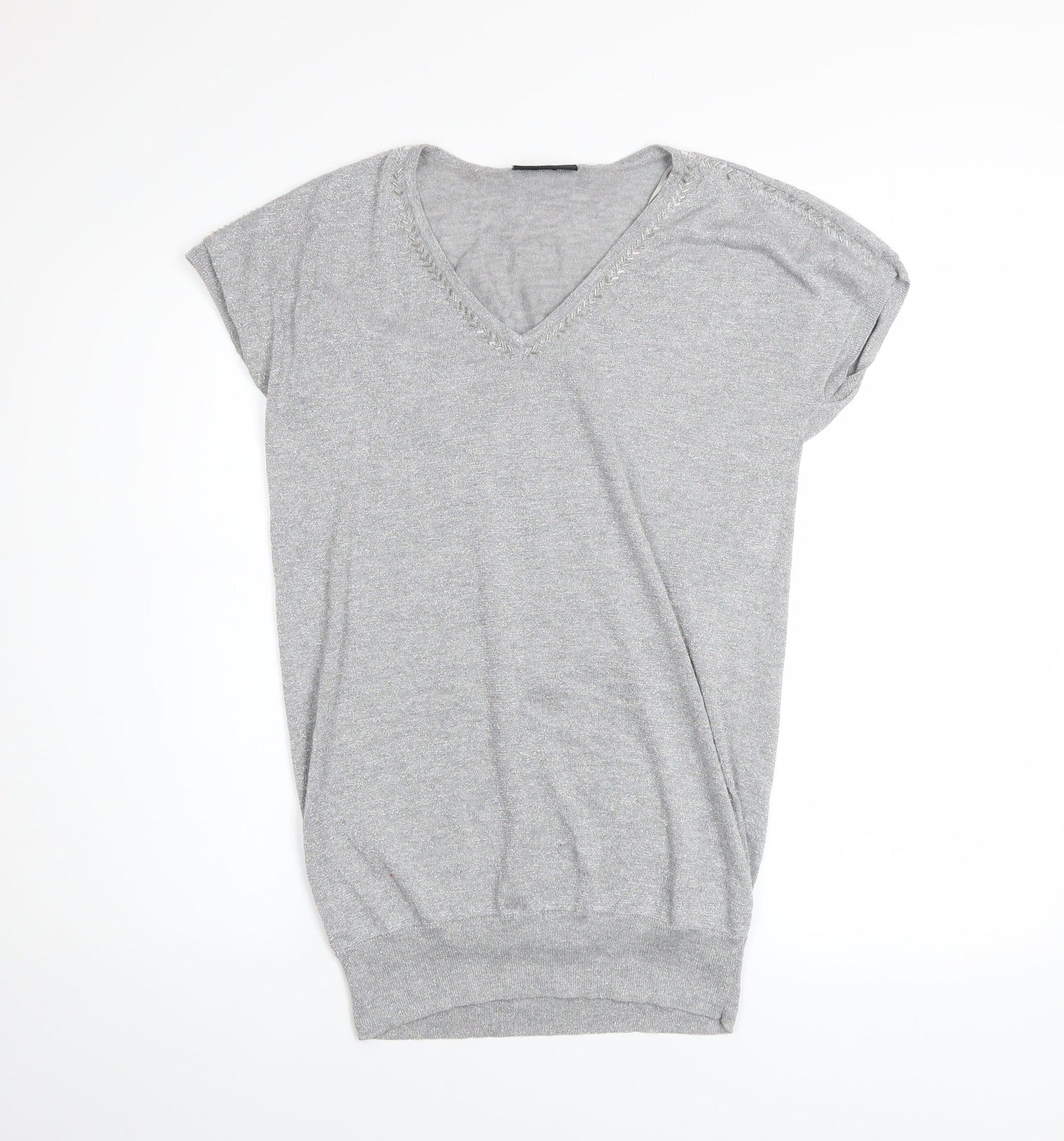 Womens UK Size S Wallis Grey Basic Blouse