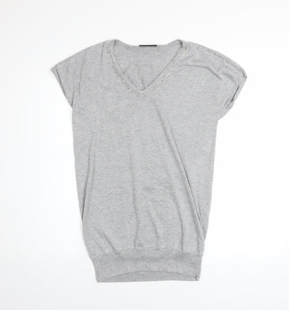 Womens UK Size S Wallis Grey Basic Blouse