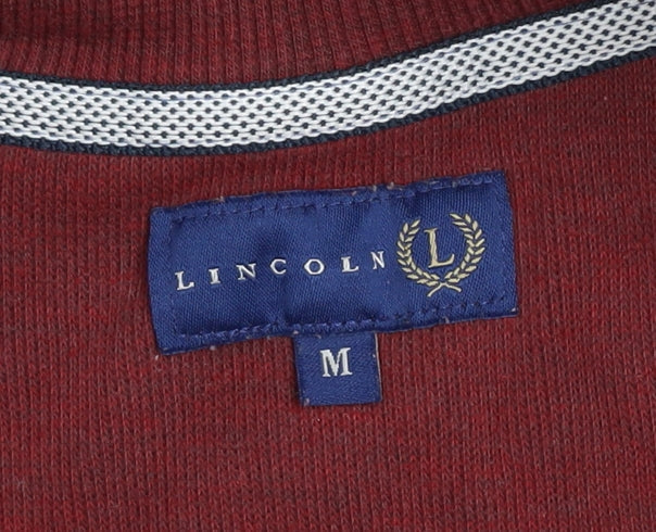 Mens UK Size M Lincoln Red Pullover Sweatshirt