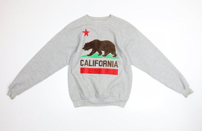 Mens UK Size S Hanes Grey Pullover Sweatshirt