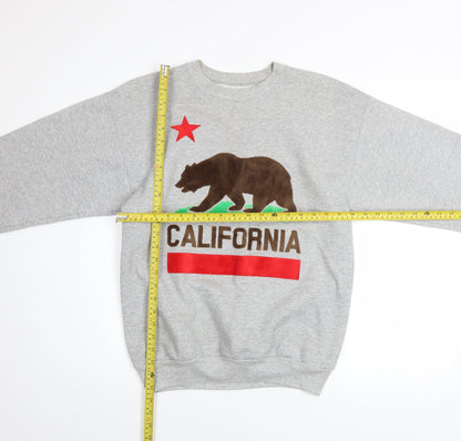 Mens UK Size S Hanes Grey Pullover Sweatshirt