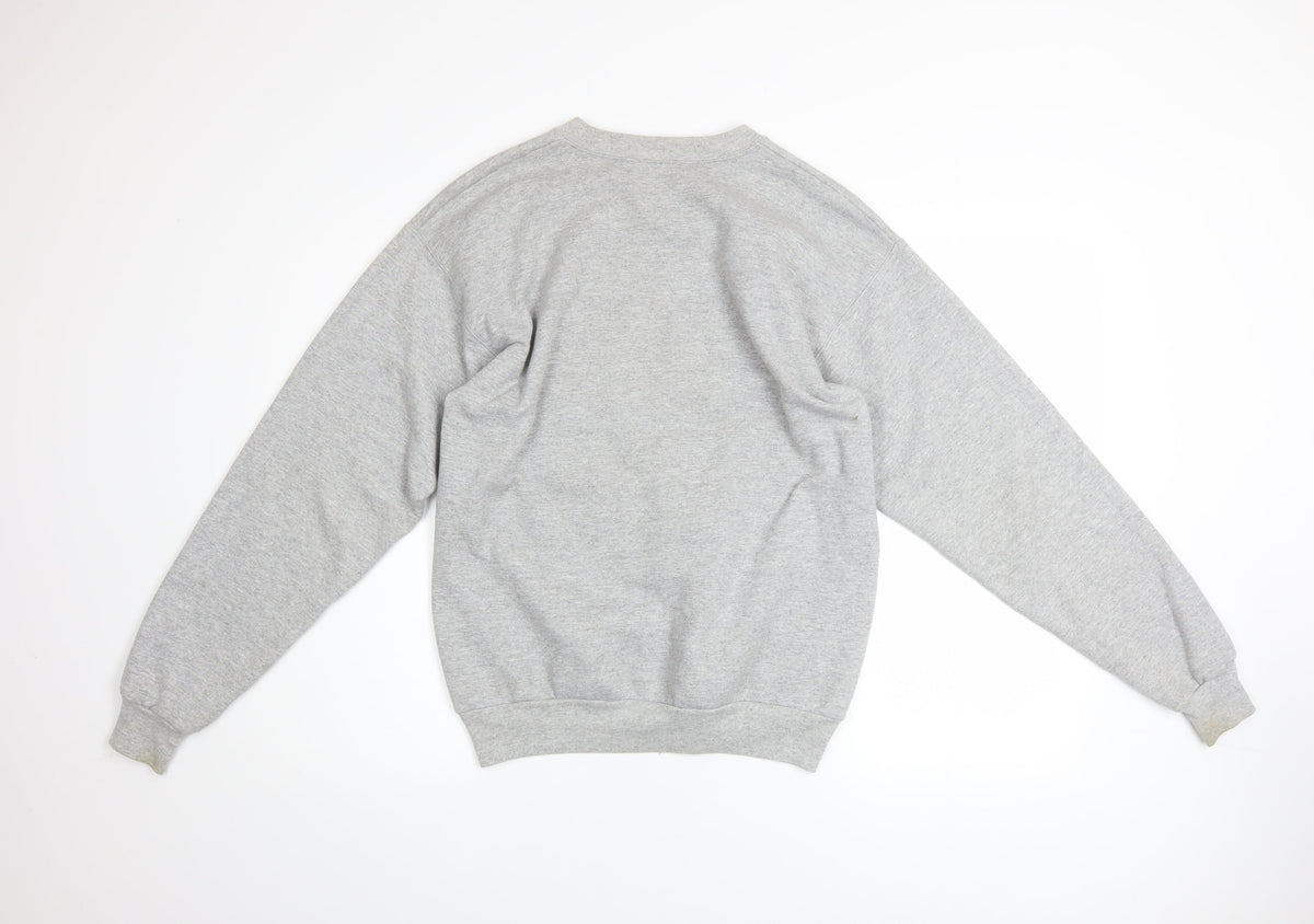 Mens UK Size S Hanes Grey Pullover Sweatshirt