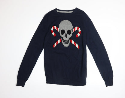 Mens UK Size S Aéropostale Blue Pullover Jumper