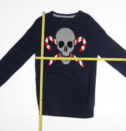 Mens UK Size S Aéropostale Blue Pullover Jumper