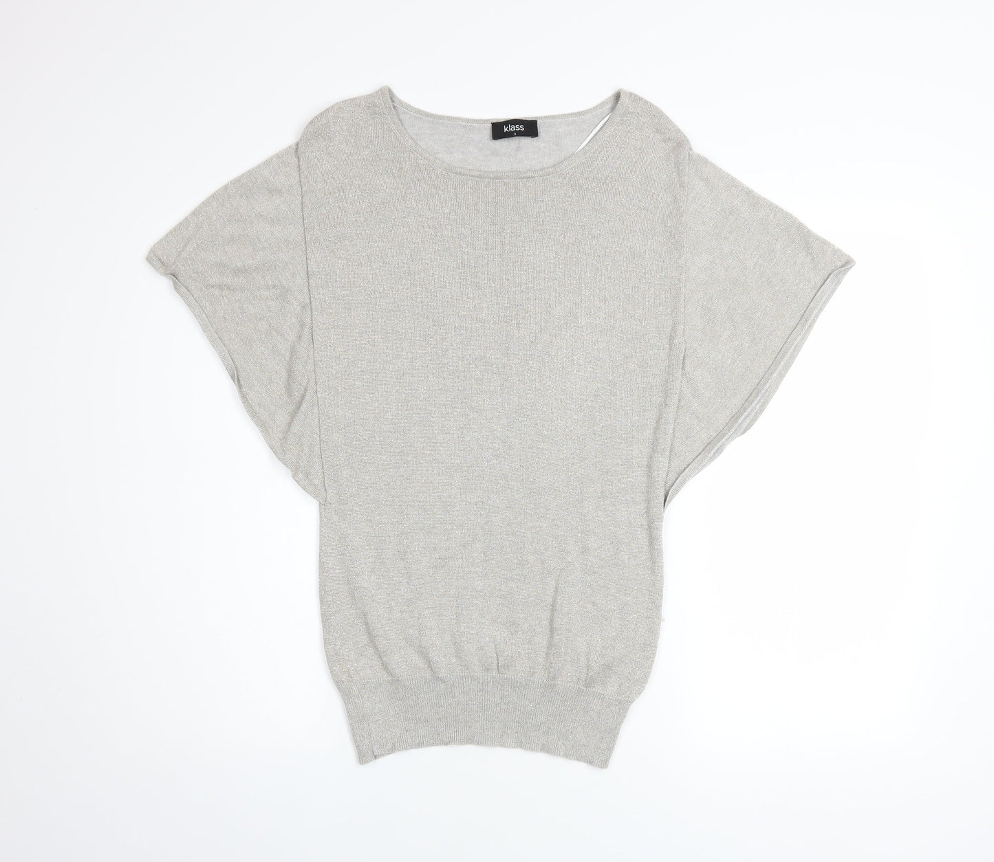 Womens UK Size S Klass Grey Basic Blouse