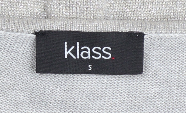 Womens UK Size S Klass Grey Basic Blouse