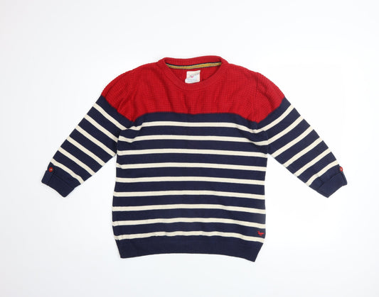 Womens UK Size M Country Rose Red Pullover Jumper