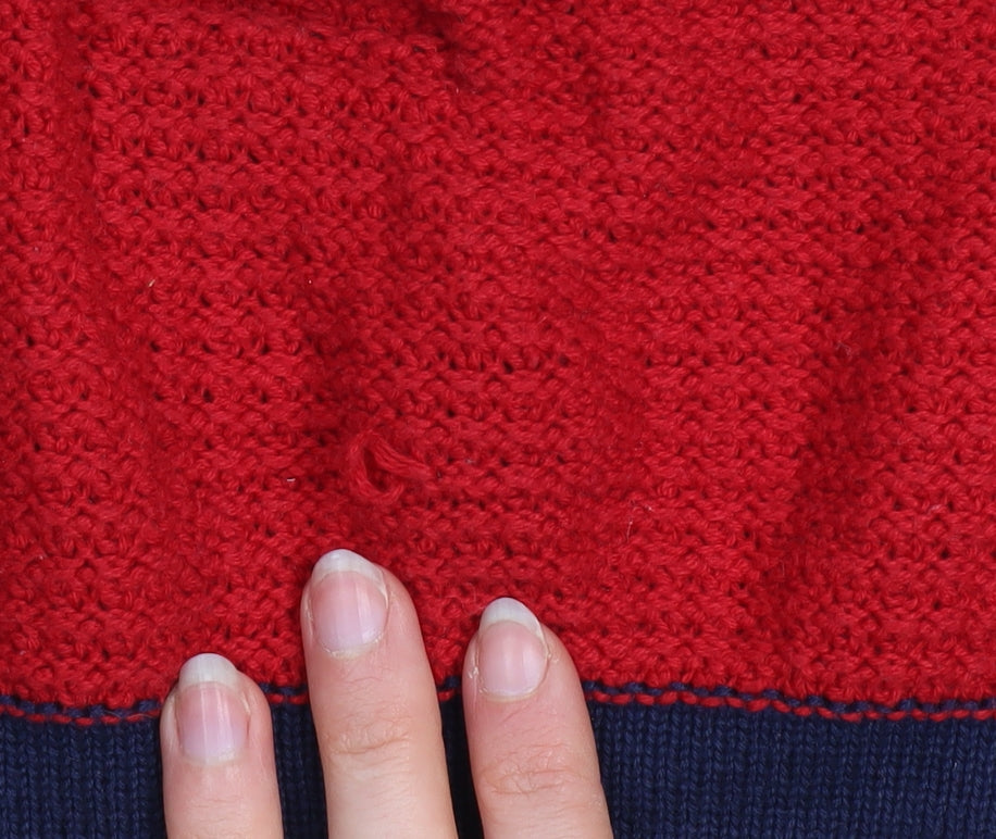 Womens UK Size M Country Rose Red Pullover Jumper
