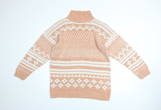Womens UK Size M DASH Beige Pullover Jumper