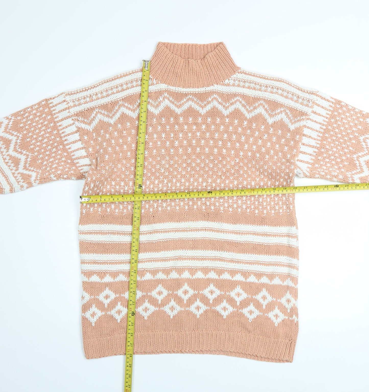 Womens UK Size M DASH Beige Pullover Jumper