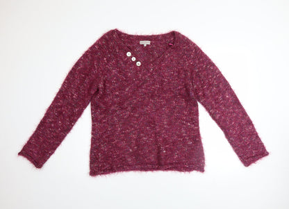 Womens UK Size L Marks and Spencer Purple Pullover Jumper