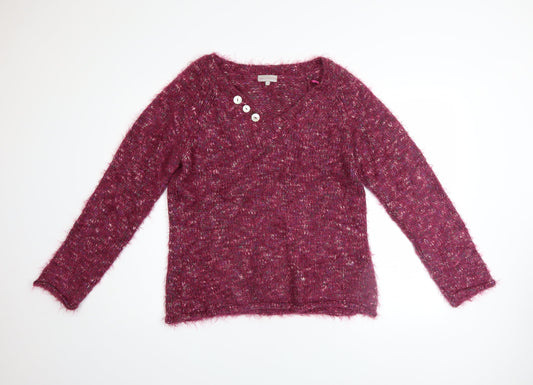 Womens UK Size L Marks and Spencer Purple Pullover Jumper