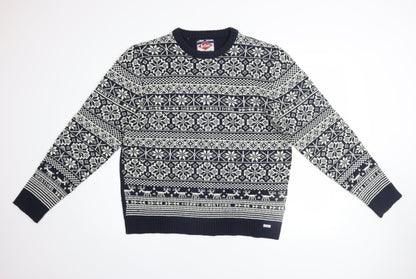 Mens UK Size L Lee Cooper Blue Pullover Jumper