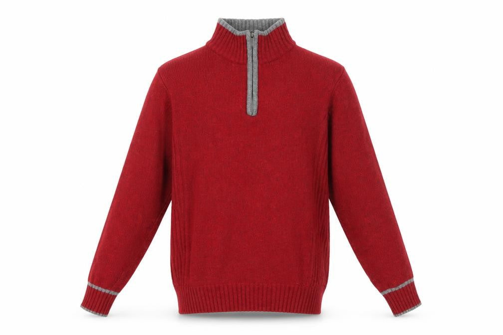 Mens UK Size S NEXT Red 1/2 Zip Jumper