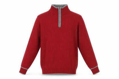 Mens UK Size S NEXT Red 1/2 Zip Jumper